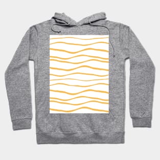 Summer yellow white sand waves Hoodie